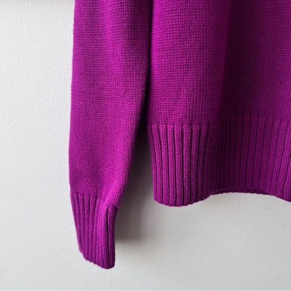 NWT Jeanne Pierre Scandi Girl Fuchsia Turtleneck Sweater Size S - Picture 3 of 9